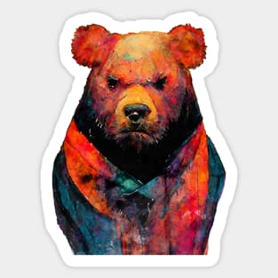 Bear Teddy #bear animal watercolor painting Sticker